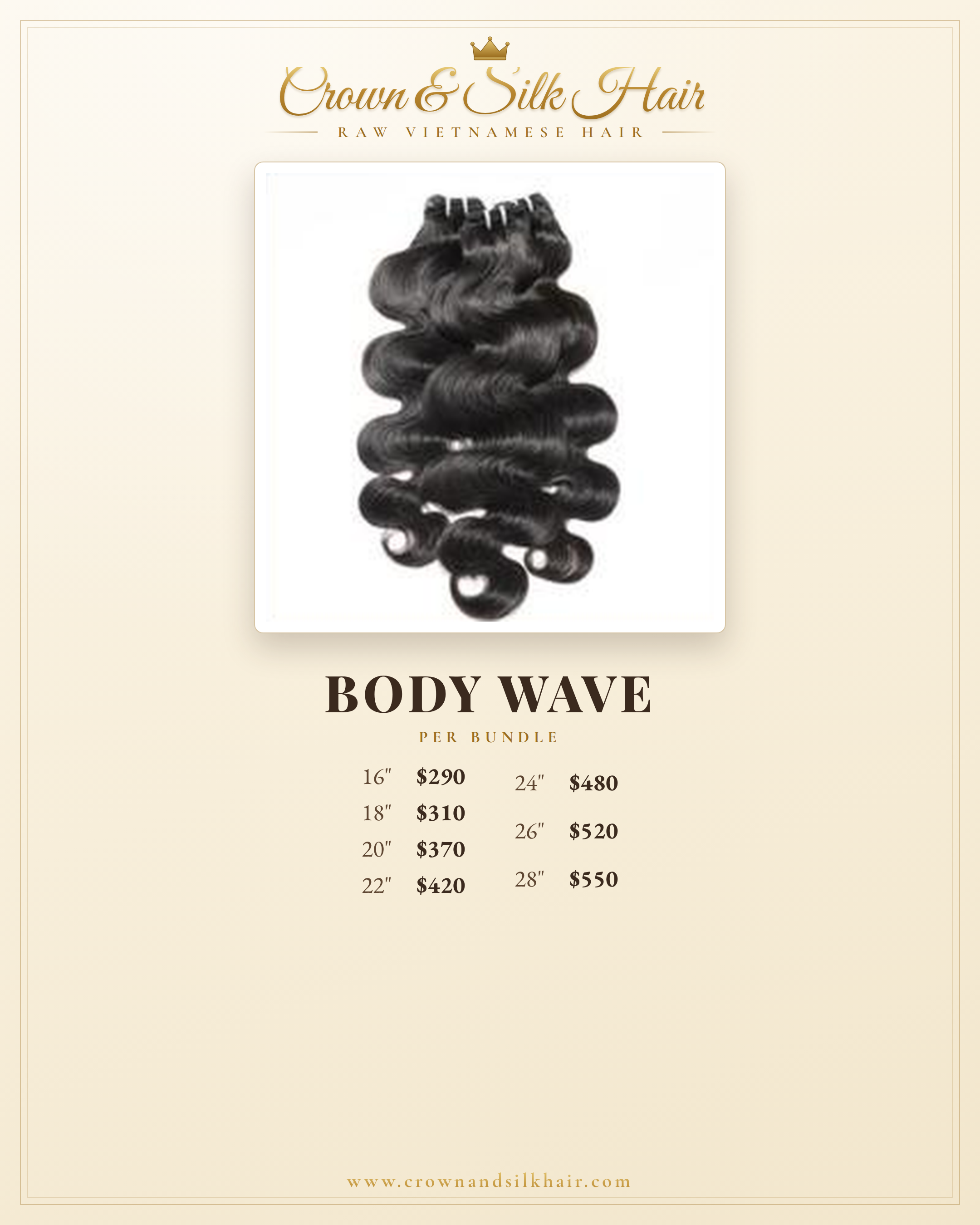 Luxury Raw Vietnamese Body Wave Bundles